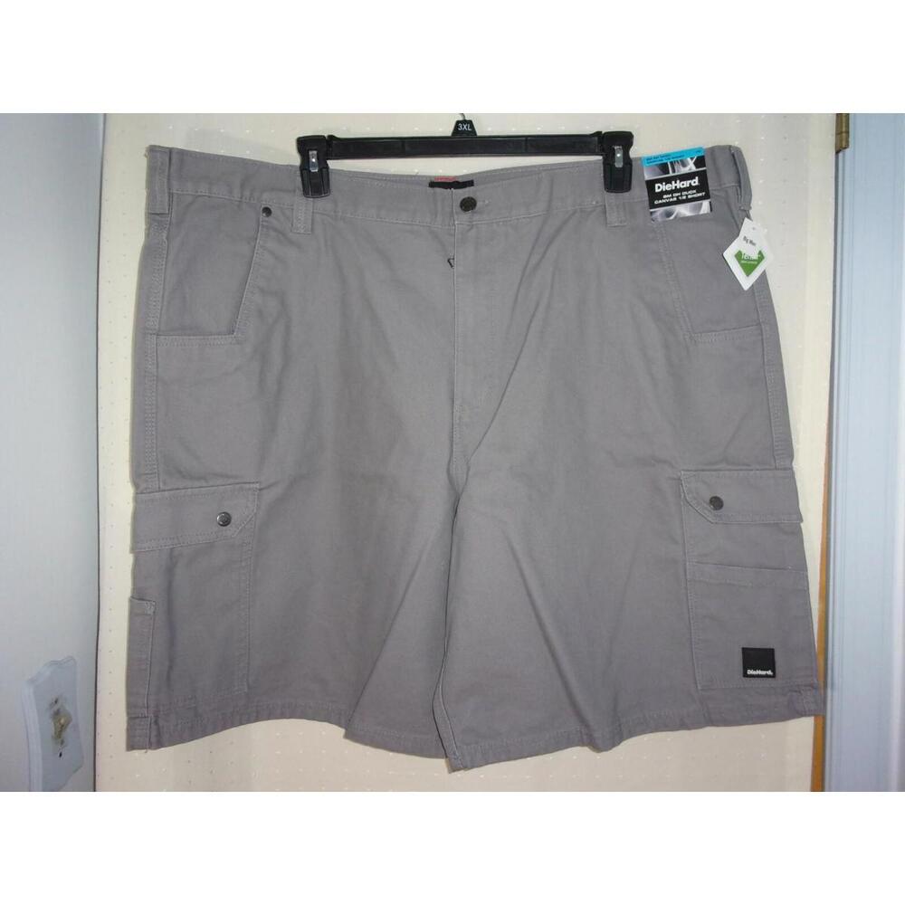 DIEHARD MENS WORK SHORTS SIZE 48 BIG & TALL GRAY BRAND NEW WORK OR PLAY